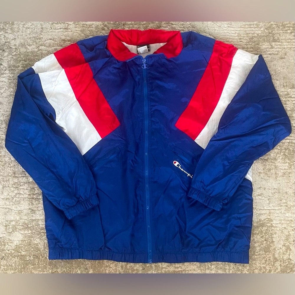 Champion vintage bright light mesh/nylon windbreaker zip-up jacket - SIZE XXL